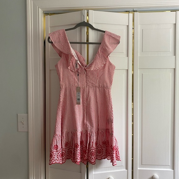 Brand new BCBG Gingham Striped Embroidered Dreas - Picture 3 of 5